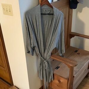 Gillian & O’Malley Gray Knee Length Robe with 3/4 Length Sleeves